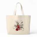 KRW Red Floral Grunge bags by KRWDesigns KRW Red Floral Grunge bags