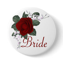 KRW Red Rose Bride Wedding Pin