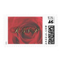 KRW Red Rose RSVP Wedding Stamp by KRWWedding KRW Red Rose RSVP Wedding Stamp