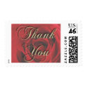 KRW Red Rose Thank You Wedding Stamp by KRWWedding KRW Red Rose Thank You Wedding Stamp