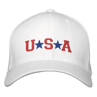 KRW Red White and Blue USA Stars Embroidered embroideredhat