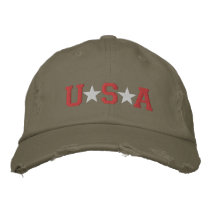 KRW Red White and Olive Green USA Stars embroidered hats by krwamericanpride KRW Red White and Olive Green USA Stars embroidered hats