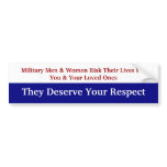 KRW Respect Our Military Bumper Sticker