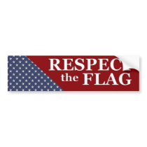 KRW Respect the Flag USA Pride Bumper Sticker
