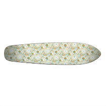 KRW Retro Brown and Blue Circles Skate Deck