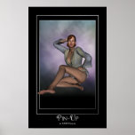 KRW Retro Chic Brunette Pin Up posters