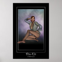 KRW Retro Chic Brunette Pin Up Poster