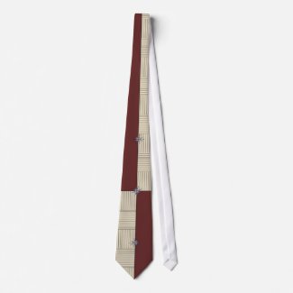 KRW Retro Color Block Striped tie