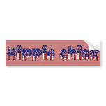 KRW Retro Hippie Chick Peace Sign Bumper Stickers