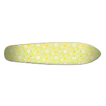 KRW Retro Lime Green and Orange Circles Custom Skateboard