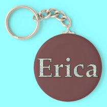 KRW Retro Print Name Keychain - Erica keychains