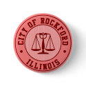 KRW Rockford Peach Baseball Team Pin buttons by KRWDesigns KRW Rockford Peach Baseball Team Pin buttons