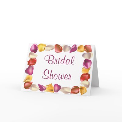 KRW Rose Petals Custom Bridal Shower Invitation Card by KRWWedding