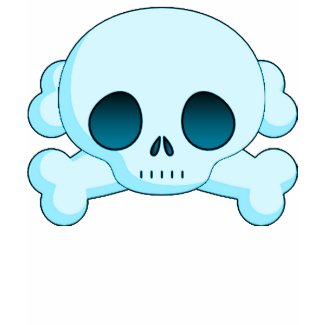 KRW 10 PERCENT OFF Blue Skull and Crossbones Shirt