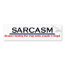KRW Sarcasm Funny Joke Bumper Sticker KRW Sarcasm Funny Joke Bumper Sticker