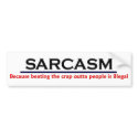KRW Sarcasm Funny Joke bumper stickers