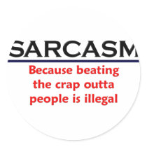 KRW Sarcasm Funny Joke Round Sticker
