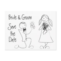 KRW Save the Date Custom Wedding Card postcards