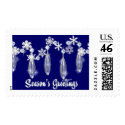 KRW Season's Greetings Snowdrops Postage Blue postage