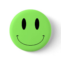 KRW Smiley Face Custom Color Pinback Buttons