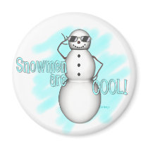 KRW Snowmen Are Cool Cute Magnet by KRWDesigns KRW Snowmen Are Cool Cute Magnet
