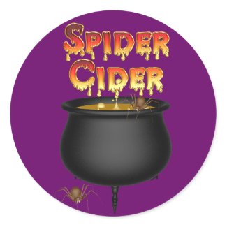 KRW Spider Cider Halloween sticker