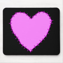 KRW Stitched Heart Mousepad by KRWDesigns KRW Stitched Heart Mousepad