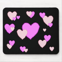 KRW Stitched Hearts Mousepad by KRWDesigns KRW Stitched Hearts Mousepad