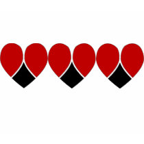 KRW Stylized Hearts t-shirts