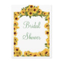 KRW Sunflower Custom Bridal Shower Invitation postcards