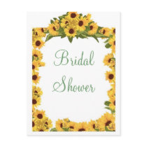 KRW Sunflower Custom Bridal Shower Invitation postcards