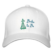 KRW Teal Blue Bride to Be Embroidered Baseball Caps