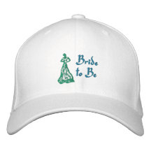 KRW Teal Blue Bride to Be Embroidered Baseball Caps
