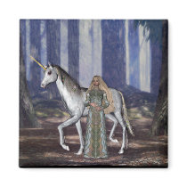 KRW The Virgin and the Unicorn magnets by KRWDesigns KRW The Virgin and the Unicorn magnets