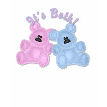 KRW They're Both Twins Teddy Bear Maternity t-shirts