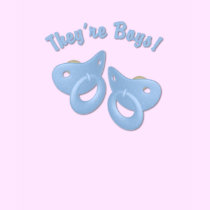 KRW They're Boys Twins Pacifier Maternity t-shirts
