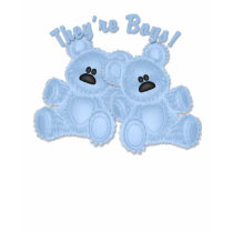 KRW They're Boys Twins Teddy Bear Maternity t-shirts