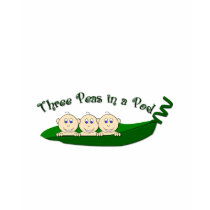 KRW Three Peas in a Pod Triplets t-shirts