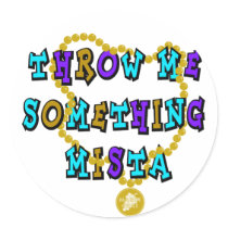 KRW Throw Me Something Mista Mardi Gras Sticker
