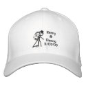 KRW Toon Bride and Groom Custom Name embroidered hats