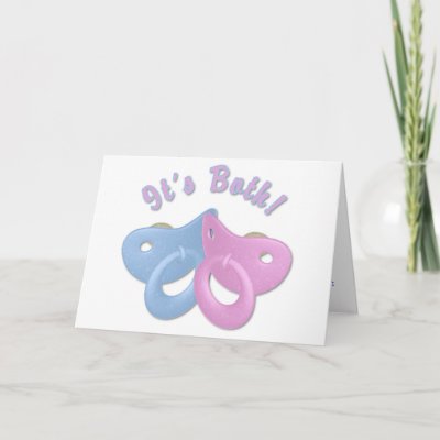 Free Printable Baby Shower Invitations Girl on Krw Twin Boy Girl Pacifier Baby Shower Invitation Card From Zazzle Com