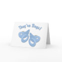 KRW Twin Boy Pacifier Baby Shower Invitation cards