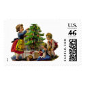 KRW Victorian Children and Tree Holiday Stamp