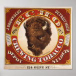 KRW Vintage 1873 Echo Chewing Tobacco Label Print