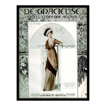 KRW Vintage 1907 French Fashion Magazine Cover posters