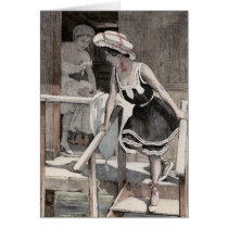 KRW Vintage Beach Illustration Card