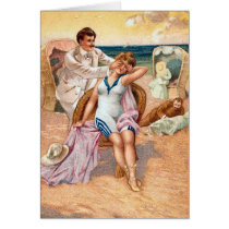 KRW Vintage Beach Illustration Card