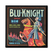 KRW Vintage Blu-Knight Fruit Crate Magnet by KRWOldWorld KRW Vintage Blu-Knight Fruit Crate Magnet