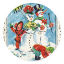 KRW Vintage Children at Play Christmas Sticker
