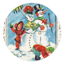 KRW Vintage Children at Play Christmas Sticker by KRWHolidays KRW Vintage Children at Play Christmas Sticker